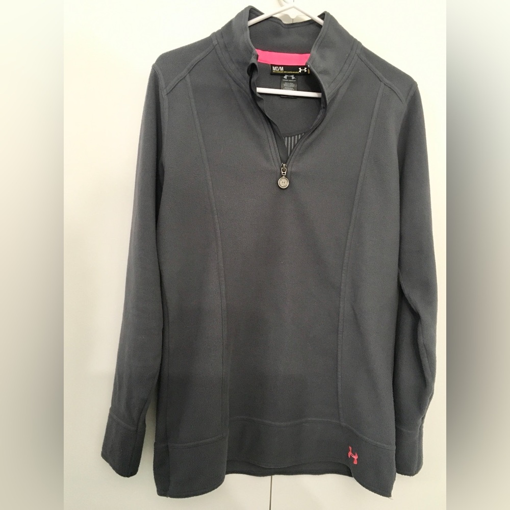 Under Armour Fleece Quarter Zip Gray Medium